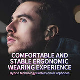 Kz Zsn Pro Dual Driver 1Ba+1Dd Hybrid Metal Earphones Hifi In-Ear Monitor With Detachable Recessed 2Pin Cable, Zin Alloy Panel (Without Mic, Black)