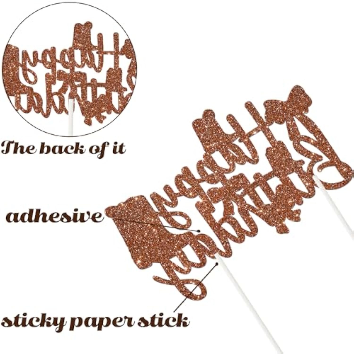 Coquette Cowgirls Birthday Cake Topper Boots And Bows Cake Decorations Glitter Brown Western Cowgirl Birthday Party Decorations Boots Bow Cake Picks For Wild West Baby Shower Supplies