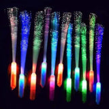 25-Pack Glow Fiber Wand Sticks with 3 Flashing Modes for Parties
