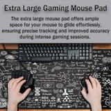 Large Mouse Mat Black Gaming Mousepad, Oversized Mouse Pads Long Desk Pad, Desktop Computer Pad Waterproof Non-Slip Rubber Base, 35.4 X 15.7 Inch For Work/Game/Office/Home Science Formulas