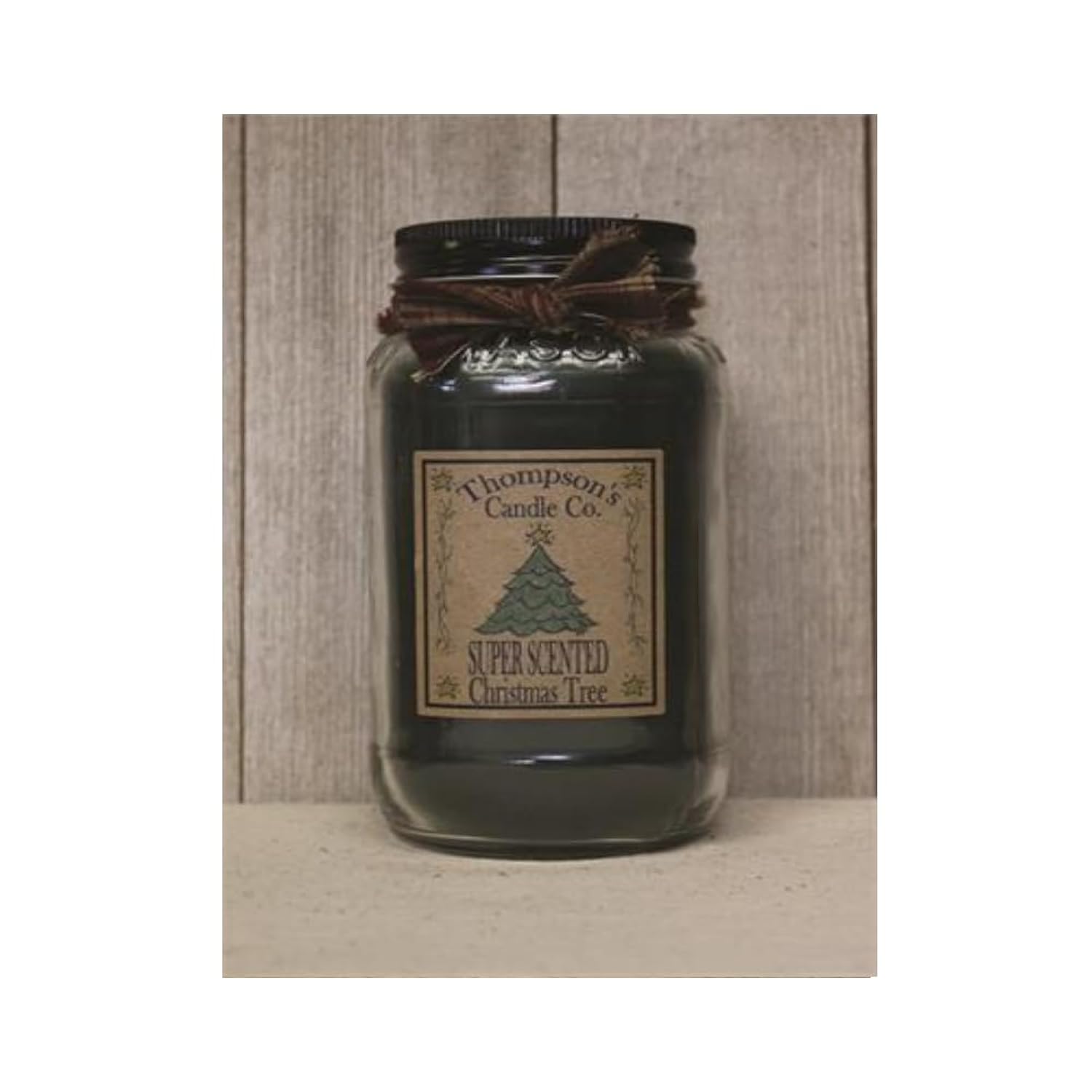 Thompson’S Candle Co Christmas Tree Large Mason Jar Candle, 20Oz Super Scented Fresh Pine Aroma, Handcrafted Clean-Burning Holiday Candle With 85 Hour Burn Time