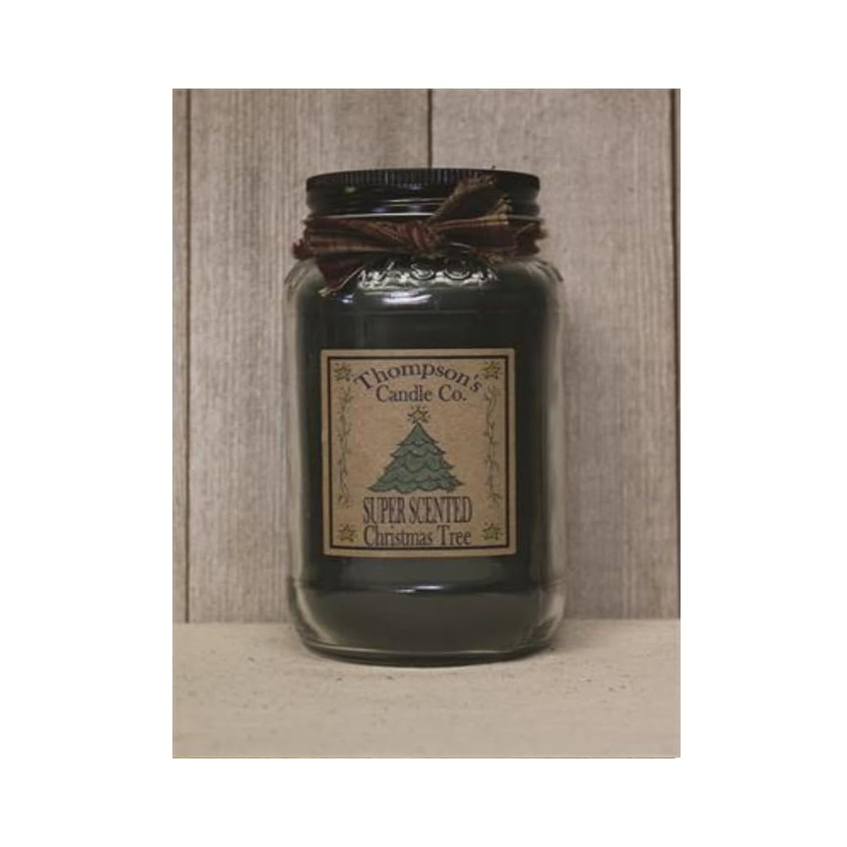 Thompson’S Candle Co Christmas Tree Large Mason Jar Candle, 20Oz Super Scented Fresh Pine Aroma, Handcrafted Clean-Burning Holiday Candle With 85 Hour Burn Time