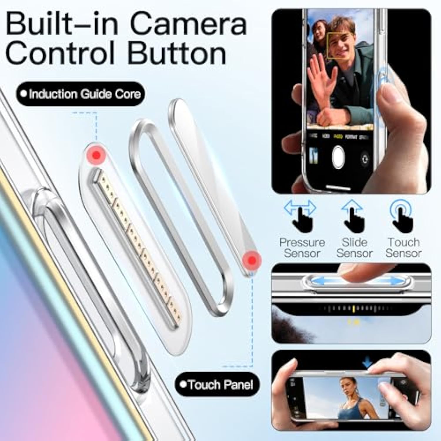 JETech Iridescent Case for iPhone 16 Pro Max 6.9-Inch with Camera Control Capture Button, Compatible with MagSafe, Cute Unique and Aesthetic Design, Colorful Translucent Cover (Iridescent)