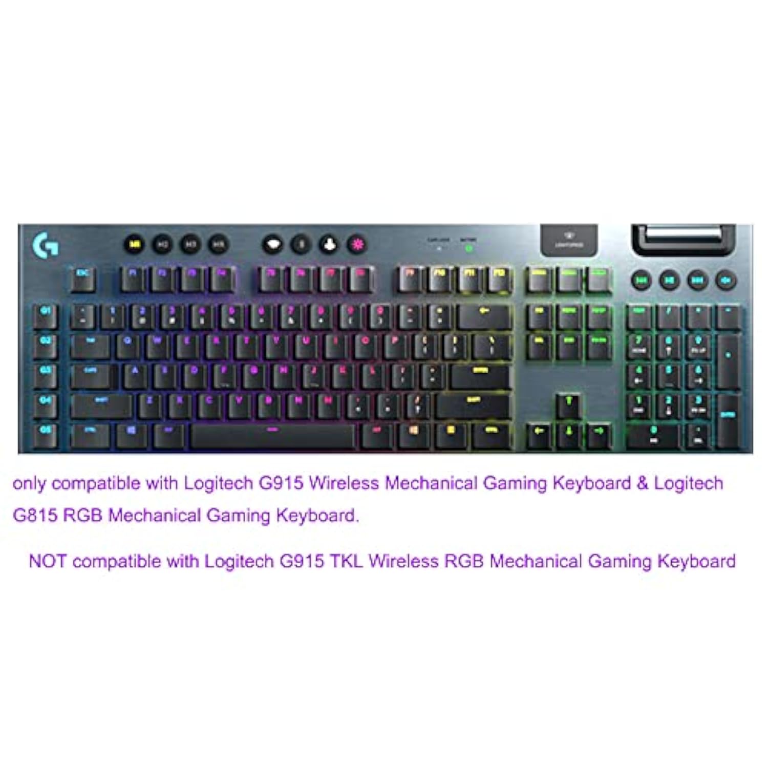 Silicone Clear Keyboard Cover Skin Protector Compatible With Logitech G915 Wir