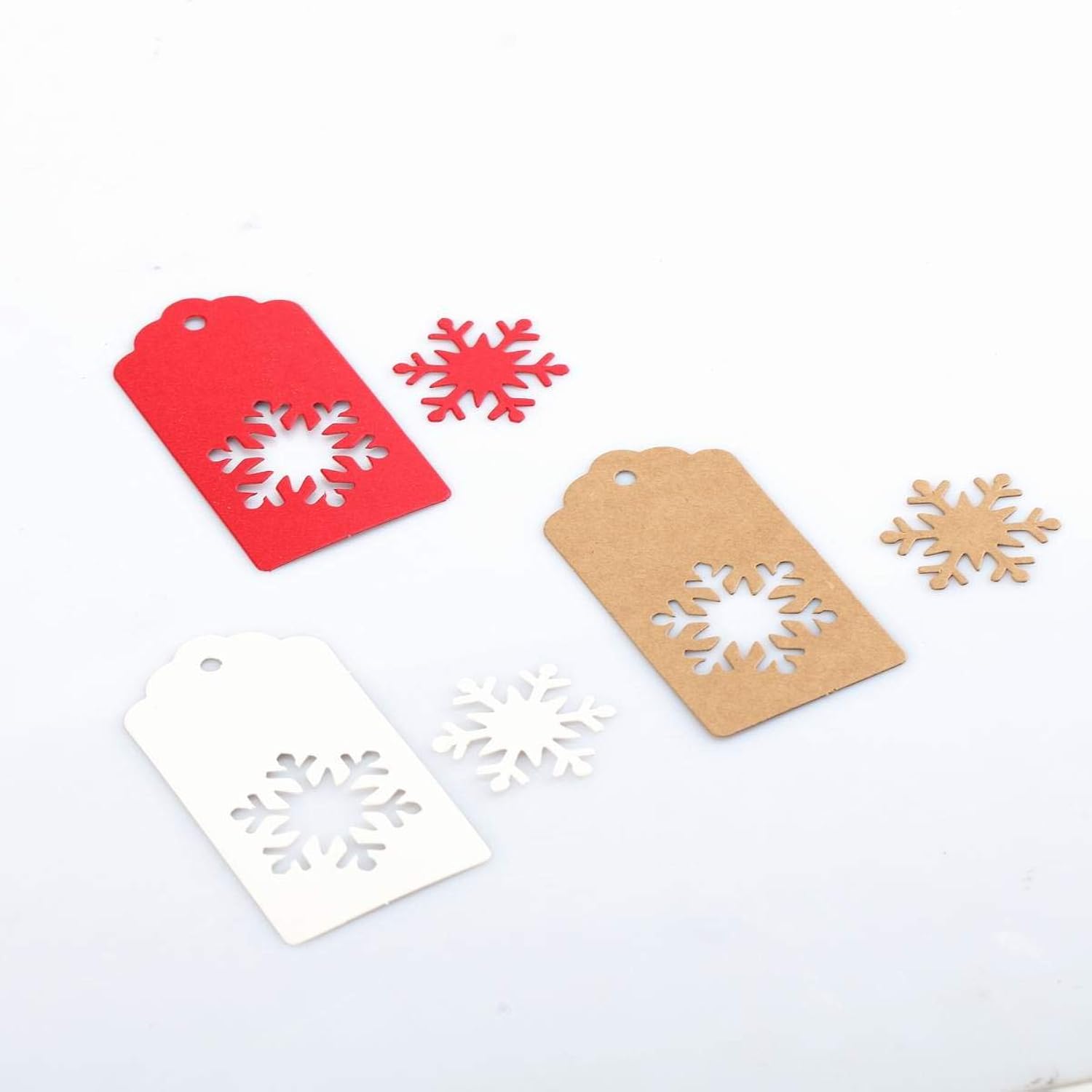 Christmas Snowflake Hanging Gift Tags,Paper Price Tags Labels,150Pcs