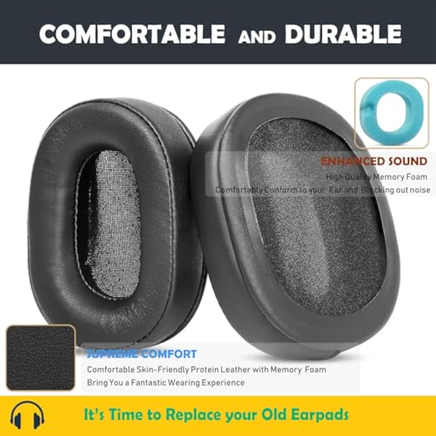 Replacement Earpads Cushion Compatible With Trust Gxt 414 Zamak Headset Ear Pads With Softer Protein Leather/Memory Foam