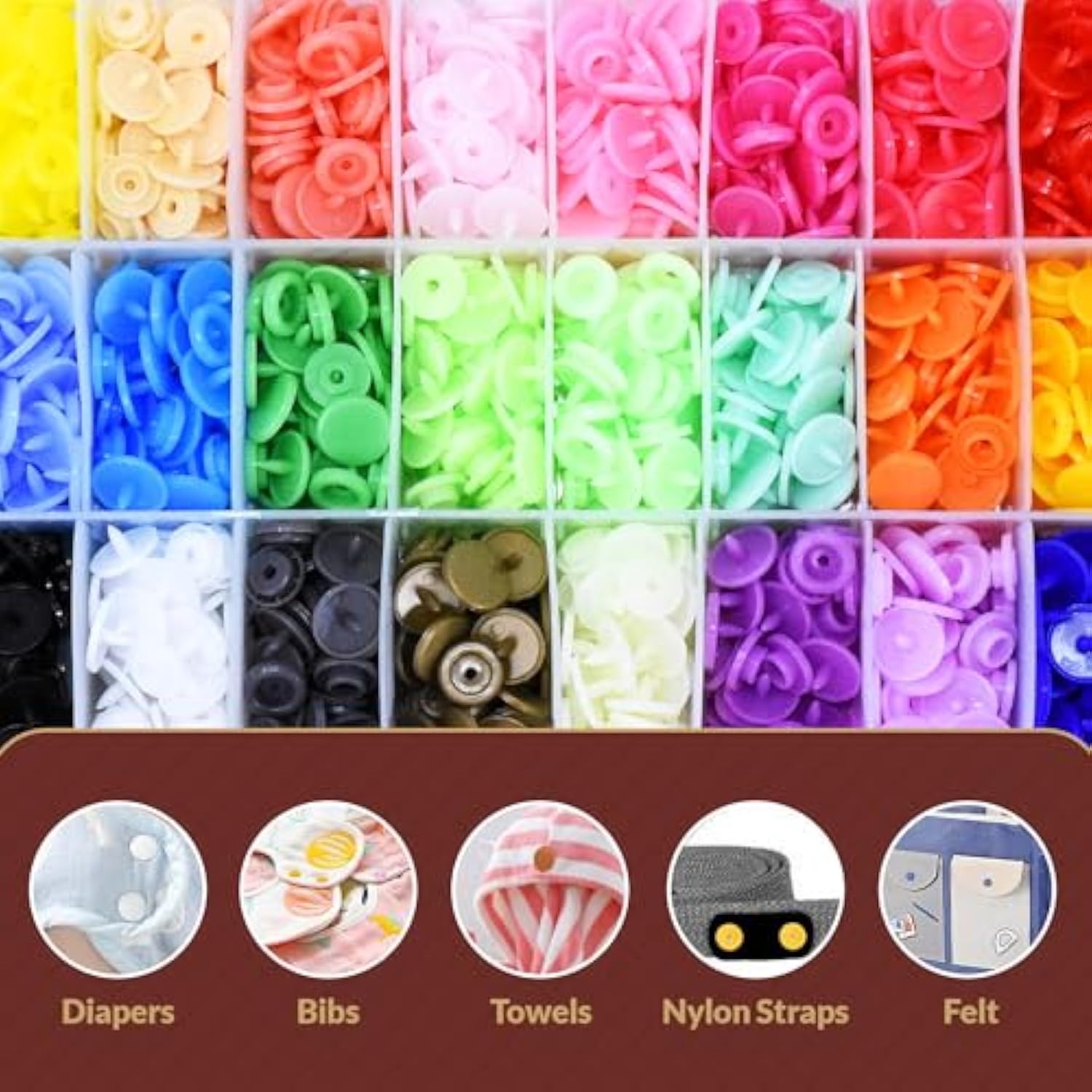 Plastic Snaps For Clothing - No-Sew Plastic Snap Buttons - T5 Snap But