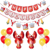 Crawfish & Lobster Birthday Party Banner and Seafood Boil Decorations Set