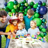 Green Dark Blue Balloon Garland Arch Kit Latex Confetti Balloons for Parties