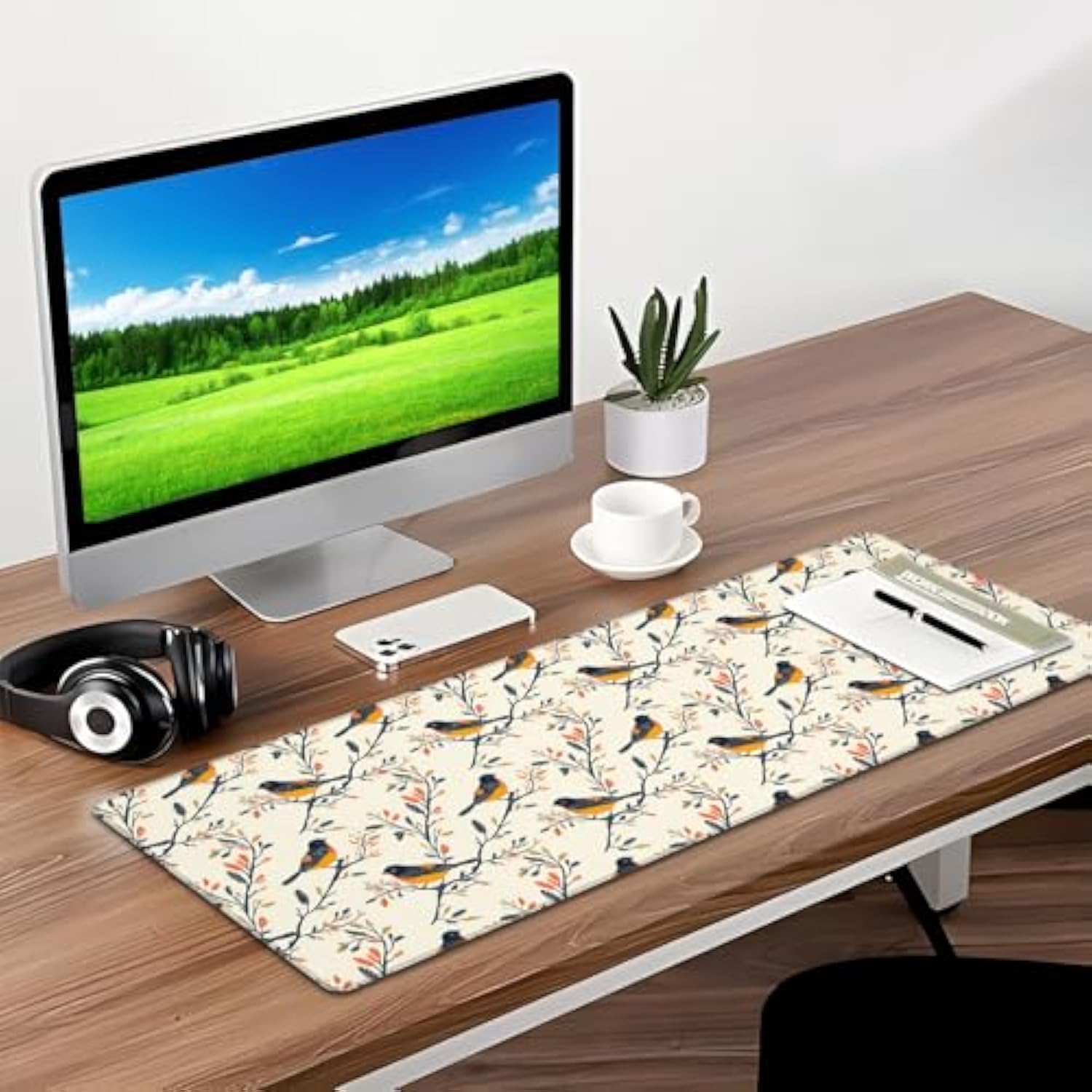 Skull Gaming Mouse Pad, Desk Mat, Non-Slip Rubber Base Cool Aesthetic Mousepads For Computer Laptop Keyboard Office School Home Desktop Decor 31.5" X 11.8"