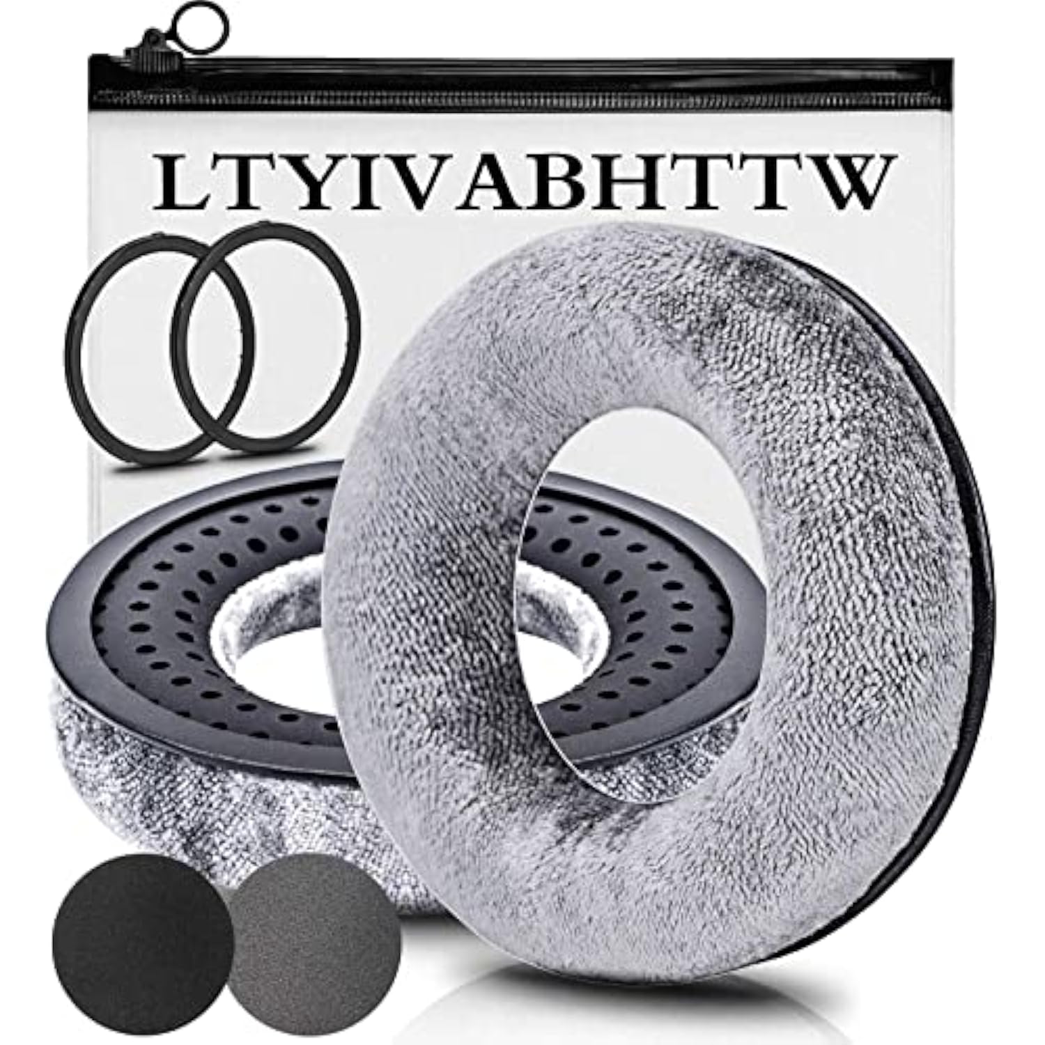 Earpads Compatible With Dt 770 Pro, Dt 880 Pro, Dt 990 Pro, Dt 1770 Pro, Mmx 300, Dt 1990 Pro, Dt 177X, T 90 Headphones (Silver Grey Velour)