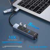 BENFEI 2in1 USB-C/USB 3.0 to Ethernet Adapter with 3*USB 3.0 Ports Compatible