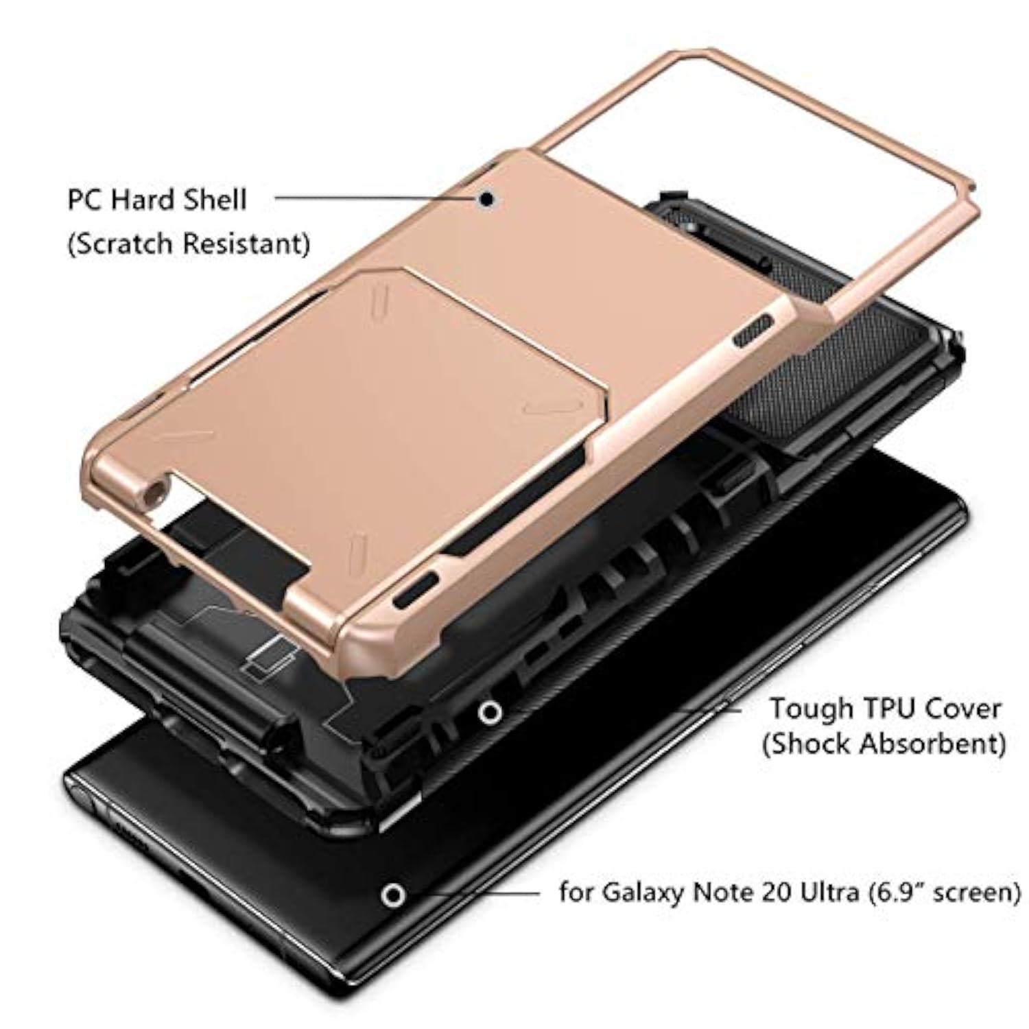 Samsung Galaxy Note 20 Ultra (6.9") Dual Layer Hybrid Hard Shell Armor Case