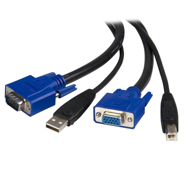 10 Ft 2-In-1 Universal Usb Kvm Cable - 10Ft Vga Kvm Cable - 10Ft Usb Kvm Cable