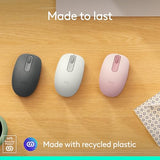 M196 Bluetooth Wireless Mouse, Compact And Portable Mouse For Laptops, Tablets And More, 12-Month Battery, Smooth Tracking, Compatible With Pc And Mac, Windows And Macos - Rose
