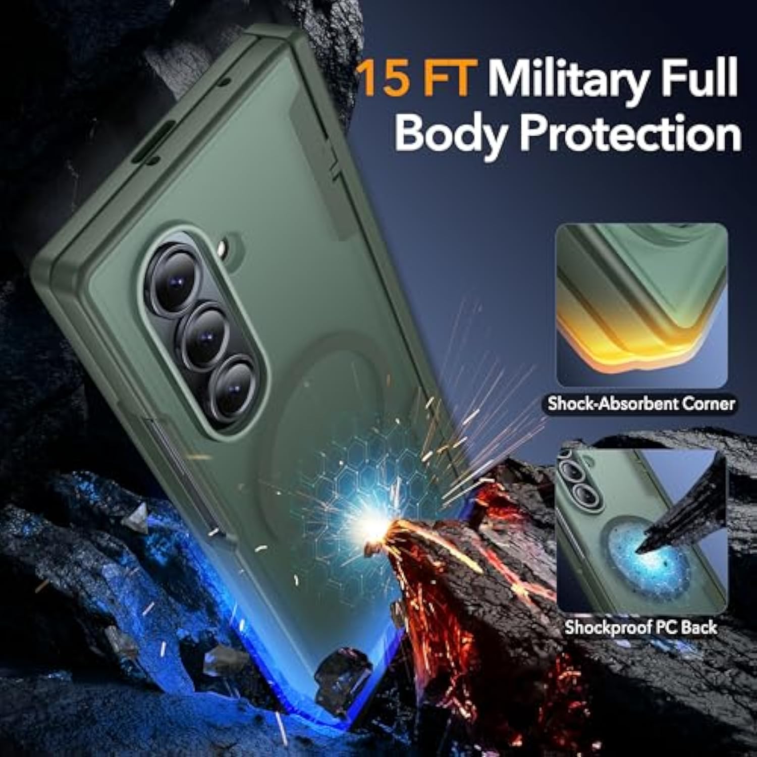 Samsung Galaxy S23+ Plus Case[6 in 1]