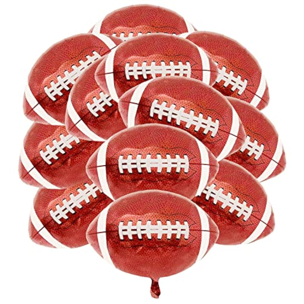 12 Pieces 21 Inches Large Foil Football Balloons, Football Shaped Aluminum Foil Balloons For Sports Themed Superbowl Party Supplies Birthday Decorations