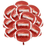 12 Pieces 21 Inches Large Foil Football Balloons, Football Shaped Aluminum Foil Balloons For Sports Themed Superbowl Party Supplies Birthday Decorations