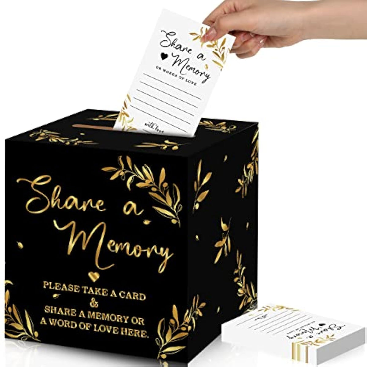 50PCS Share a Memory Cards Box for Funeral Wedding Birthday Anniversary Retirement