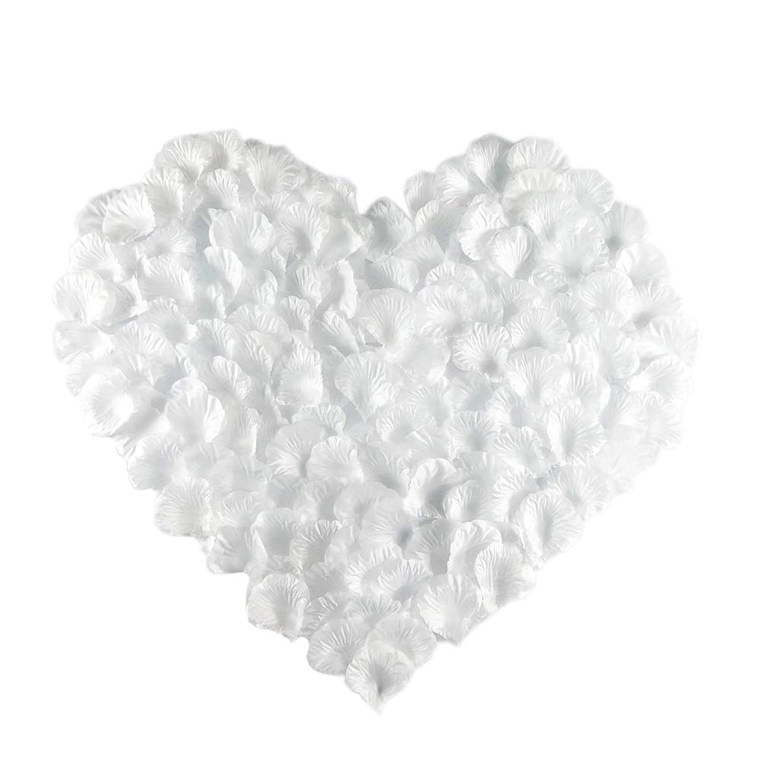 2000 Pcs Silk Petals, Artificial Rose Flower Petal Vase Home Decor Wedding Bridal Birthday Diy Decoration Garden Party Ceremony Wholesale - White