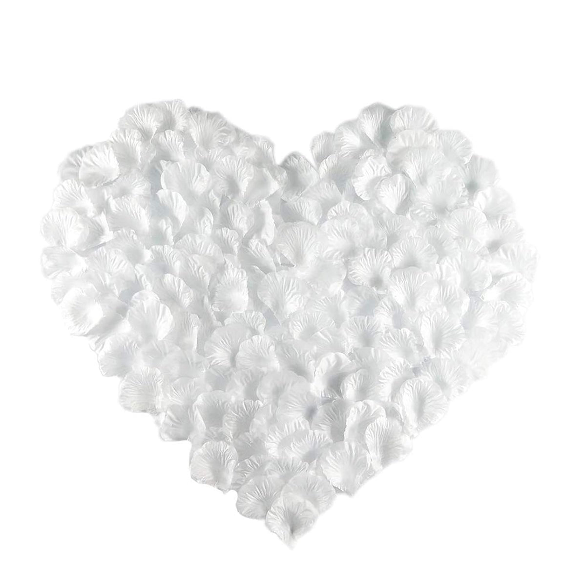 2000 Pcs Silk Petals, Artificial Rose Flower Petal Vase Home Decor Wedding Bridal Birthday Diy Decoration Garden Party Ceremony Wholesale - White