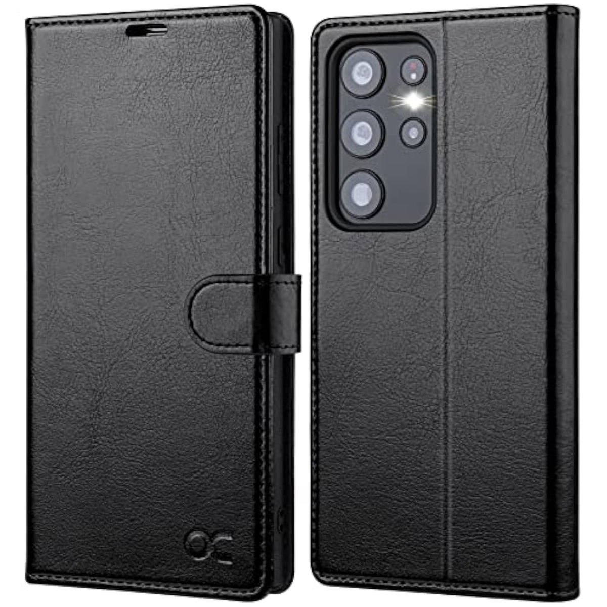 Compatible With Galaxy S23 Ultra 5G Case Wallet, Pu Leather Flip Folio Case With Card Holders Rfid Blocking Kickstand [Shockproof Tpu Inner Shell] Phone Case 6.8 Inch (2023) - Black