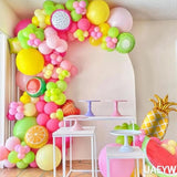 149pcs Tropical Fruit Balloon Arch Kit for 2nd Birthday or Twotti Fruity Party Decor