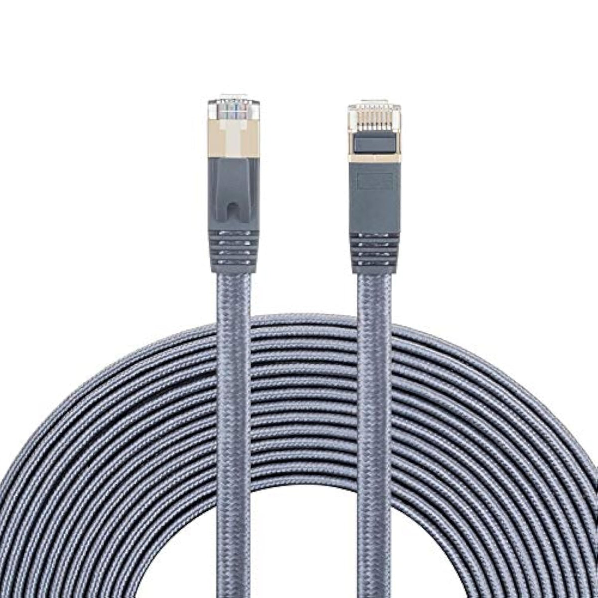 Cat 7 Ethernet Cable 15Ft, Nylon Braided Cat7 Shielded Internet Cable Rj45 Lan