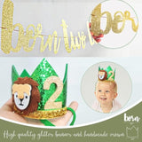 Two Wild Jungle Theme 2Nd Birthday Party Supplies, Animal Decorations For 2 Years Old