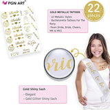 75 Pcs Bridal Shower Decorations - Bride To Be Party Supplies Kit, Bachelorette Party Decorations With Rose Gold, Confetti & Pearl Balloons, Bride To Be Banner & Sash, Ring, Backdrop Garland Tassel