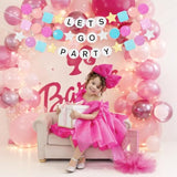 145Pcs DIY Friendship Bracelet Birthday Banner 5.4Ft Glitter Era Decor