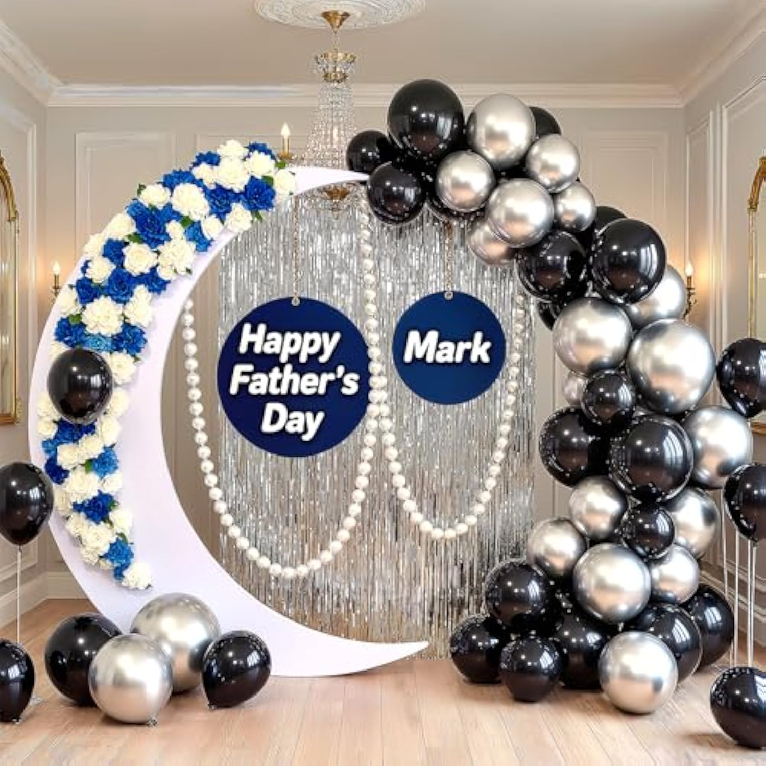 Black And Silver Balloons 100 Pack 12 Inch Metallic Chrome Black Silver Latex Helium Balloons For Birthday Wedding Christmas New Year Party Decorations