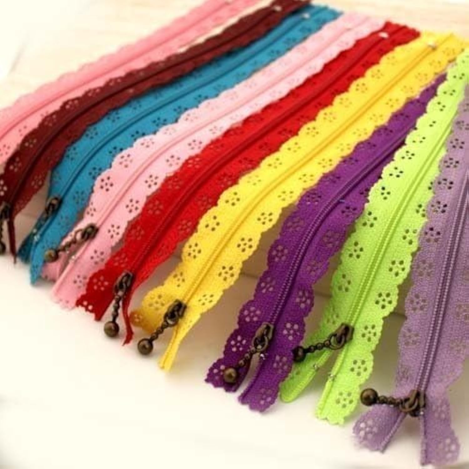Random Color 20Pcs/Lot 30Cm 12 Inch Diy Nylon Zippers Lace Nylon Finis