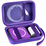 Travel Case For Ucomx For Nano/For Iseyyox/For Lisen/For Rtops 3 In 1 Wireless Charger, Foldable Magnetic Charging Station Storage Holder Bag For Fast Charge Pad Cable And Adapter, Purple-Box Only