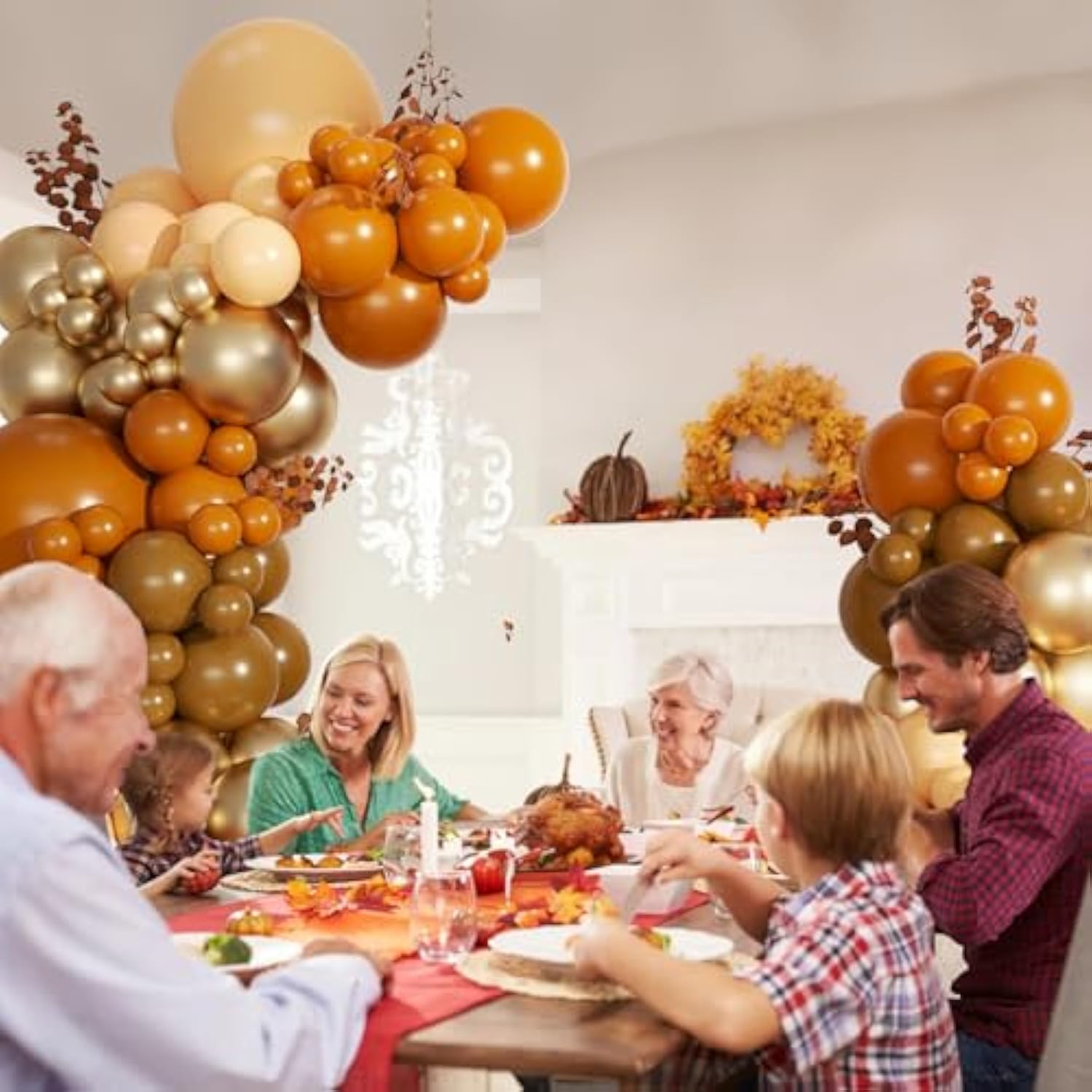 Fall Balloon Arch Kit 139Pcs Thanksgiving Balloon Arch Garland Kit Include Burnt Orange Brown Nude Gold Balloons For Autumn Harvest Thanksgiving Baby Shower Birthday Party Decorations