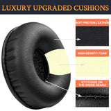 50Mm Ear Pads Cushions Replacement For Jabra Pro 9400/9450/9460/9465/9470/920/925/929/930/935 Headset, Earpads For Jabra Biz 620/1100/1500/1900/2400/2400Ii/Gn2000/Uc Voice 550/750 - Black