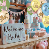 48Pcs 12Inches Winnie Balloons For The Pooh Baby Shower Decorations?Winnie Balloon Arch Kit?Winnie Balloons For Birthday?Gender Reveal Decorations Baby Shower Wild One Party Deocrations Supplies