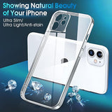 Crystal Clear Case For Iphone 11, [Not Yellowing] [Camera Protection] [ Grade Drop Tested] Transparent Shockproof Protective Phone Case Soft Silicone Slim Cover, 6.1 Inch, Silver