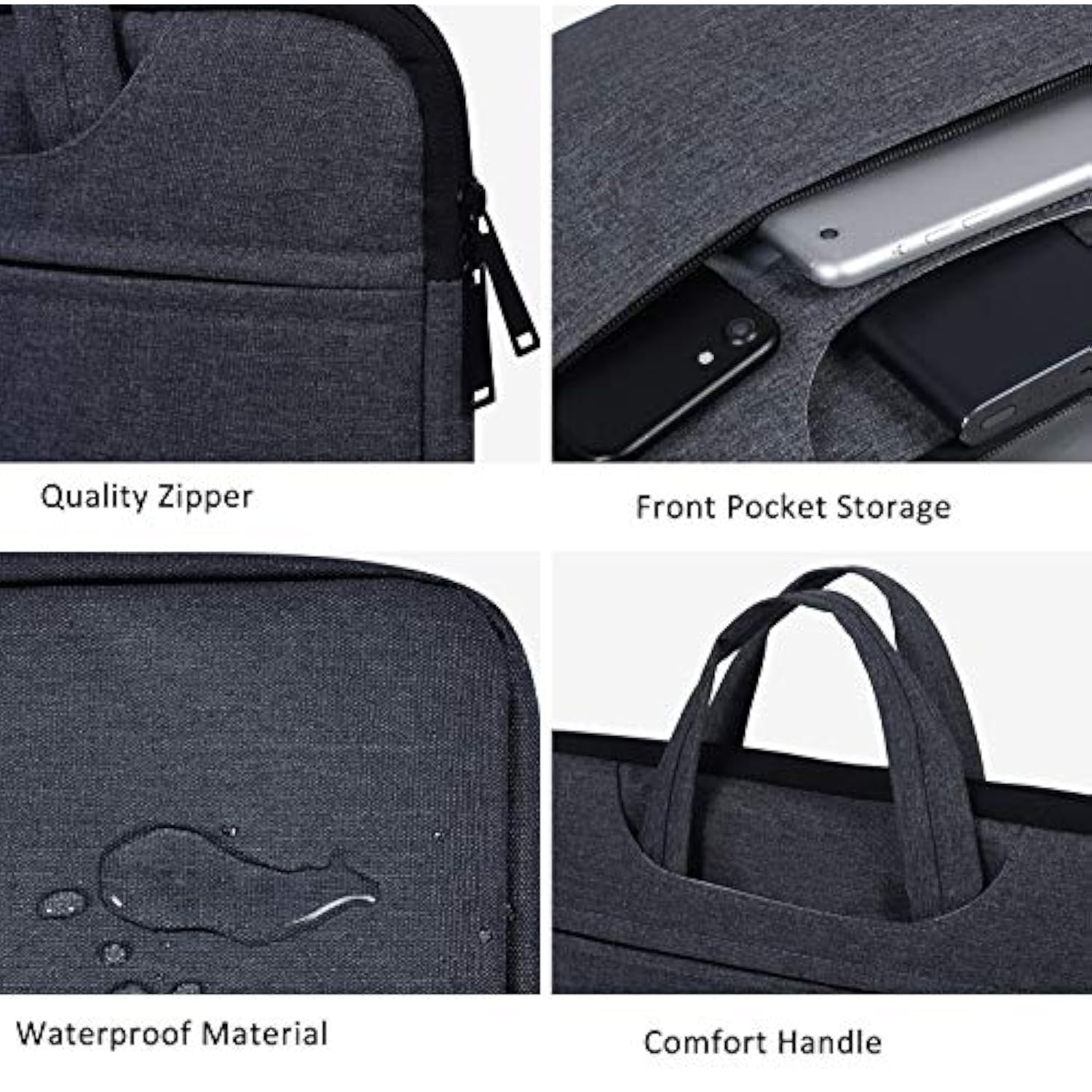 Portable Drawing Tablet Monitor Carrying Bag Case Protective Sleeve For Huion Kamvas Pro 13 Gt-133,Gt-116, Huion Q11K V2, Wacom Cintiq 13Hd, Xp-Pen Artist12 (Space Gray)