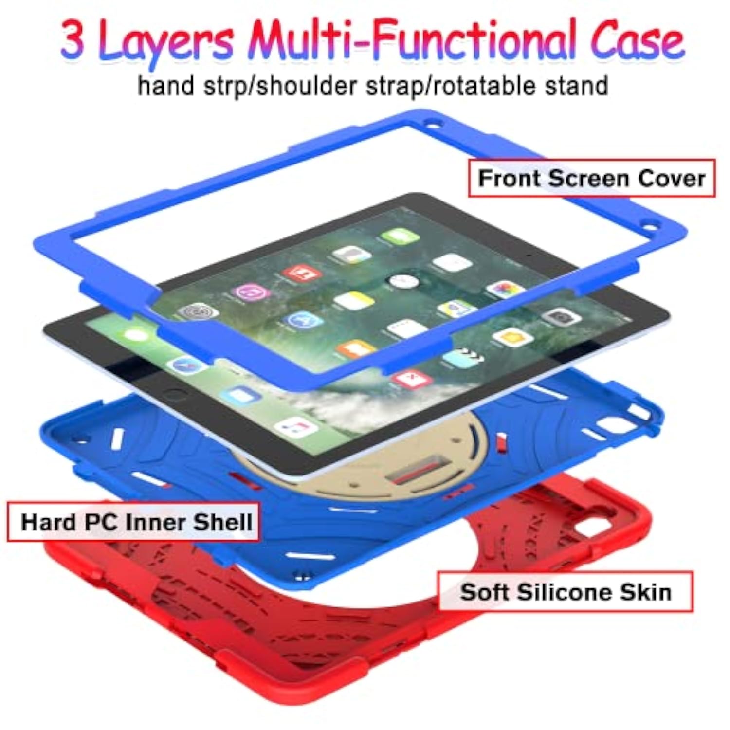 Ipad 6Th/5Th Generation Case, Ipad Air 2 Case, Ipad 9.7 Case 2018/2017 With Sc