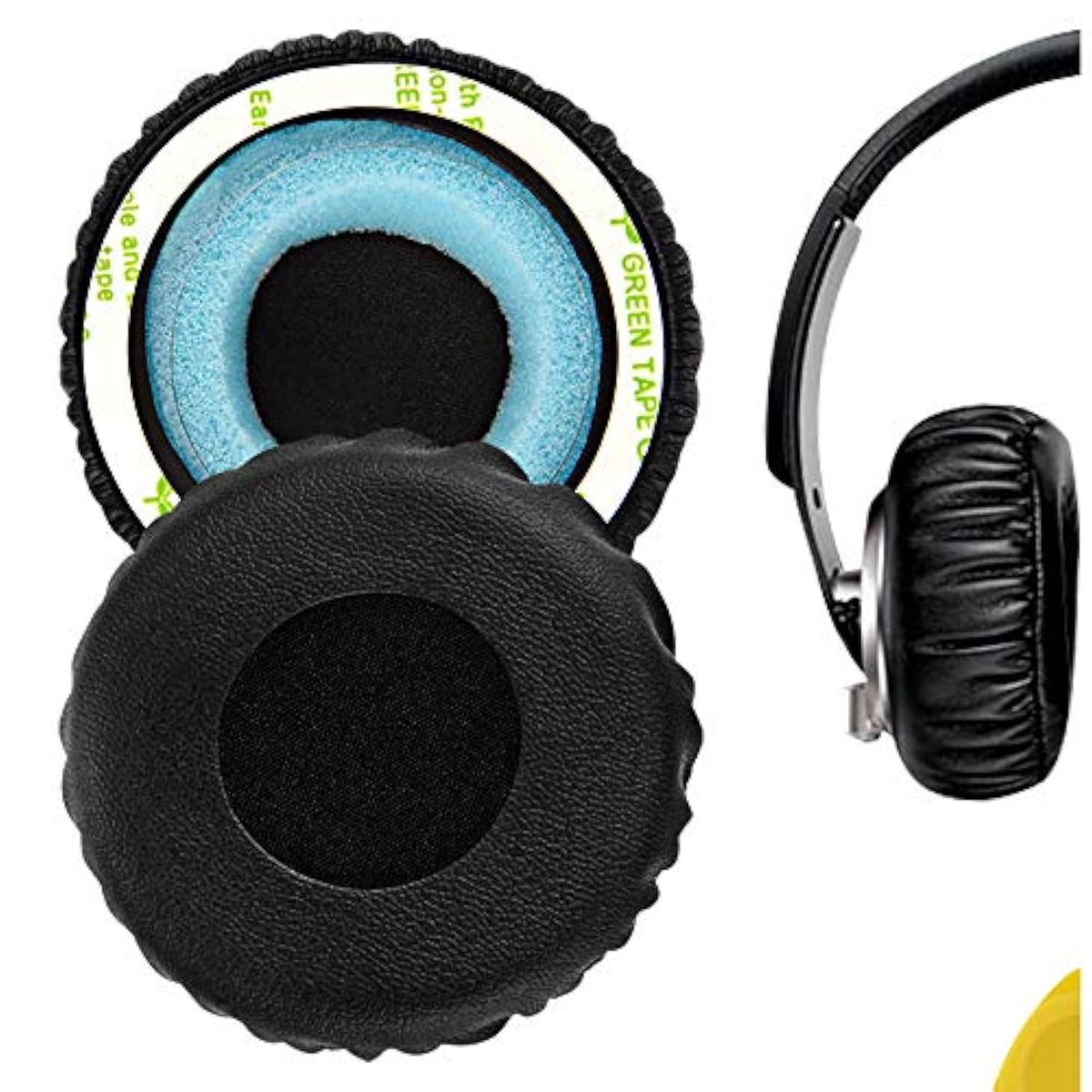 Geekria QuickFit Replacement Ear Pads for Sony MDR-XB400 Headphones Ear Cushions, Repair Parts (Black)