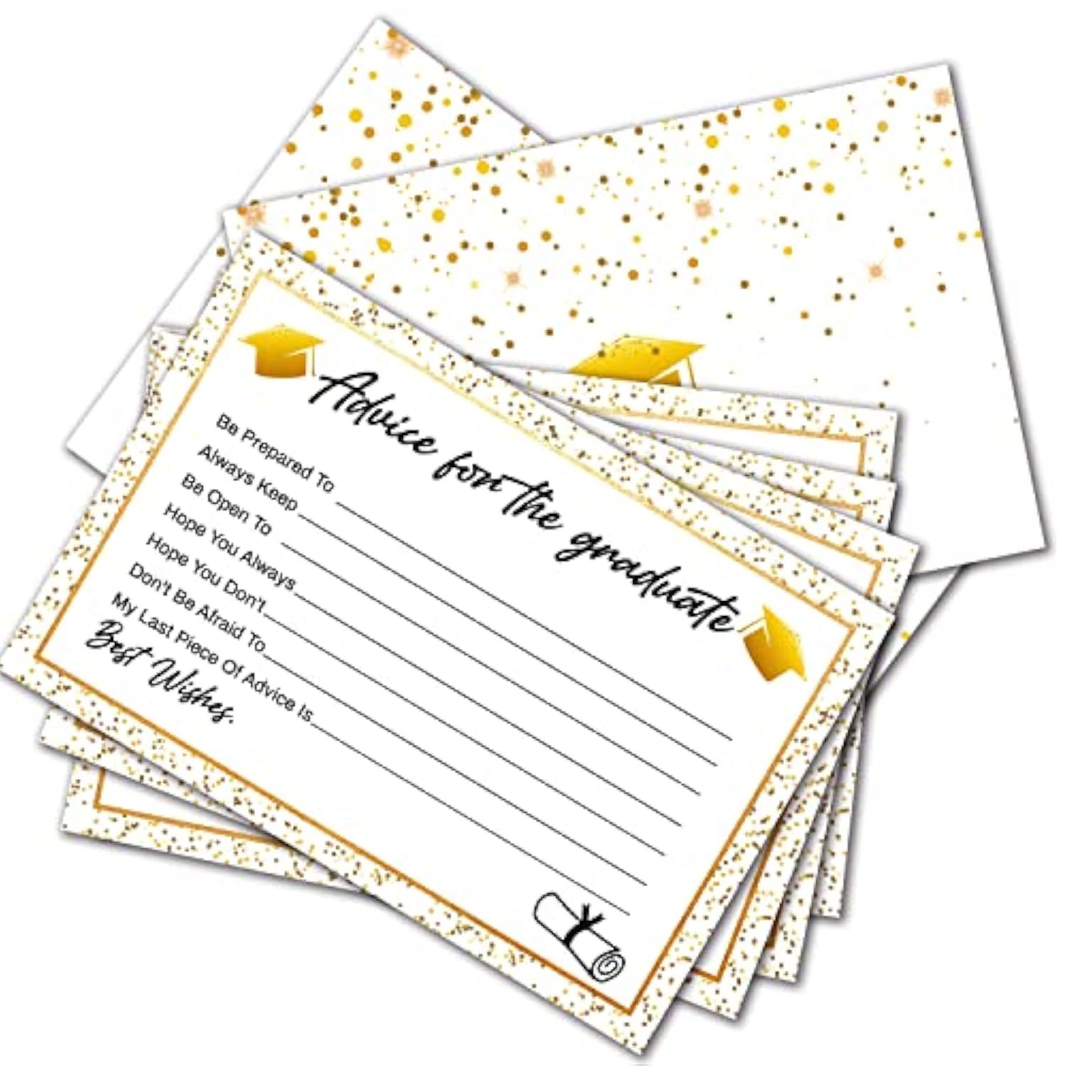 Graduation Wish Cards (30Pcs) Well Wishes Cards For Graduates, High School Or College Graduation Advice Cards, 2023 Grad Celebration Party Games Decorations Supplies, Graduation Decorations - Jy351