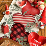 Eucalyptus Hearts Valentine'S Day Table Runner, Holiday Kitchen Dining Table Decoration For Home Party Indoor 13X72 Inch