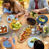 48 Pcs Blue Paper Plates Gradient Blue Party Plates 7”Disposable Scalloped Dessert Plates For Birthday Wedding Bridal Engagement Baby Shower Party Supplies Dessert Tableware