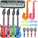 15pcs Inflatable Guitar Balloons 70s 80s 90s Party Decorations Pool Toys for Kids Adults