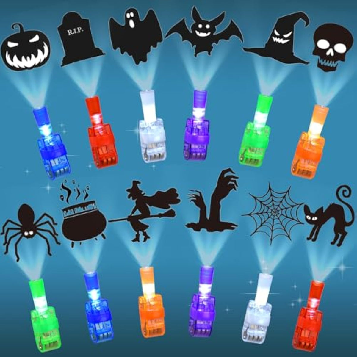 36Pcs Halloween Led Finger Lights, Halloween Party Favors For Kids Led Light Up Toys Classroom Rewards Gifts, Halloween Treats Goody Bag Filler
