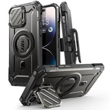 SUPCASE iPhone 14/13 Pro Max Camera Cover Stand Case, Black