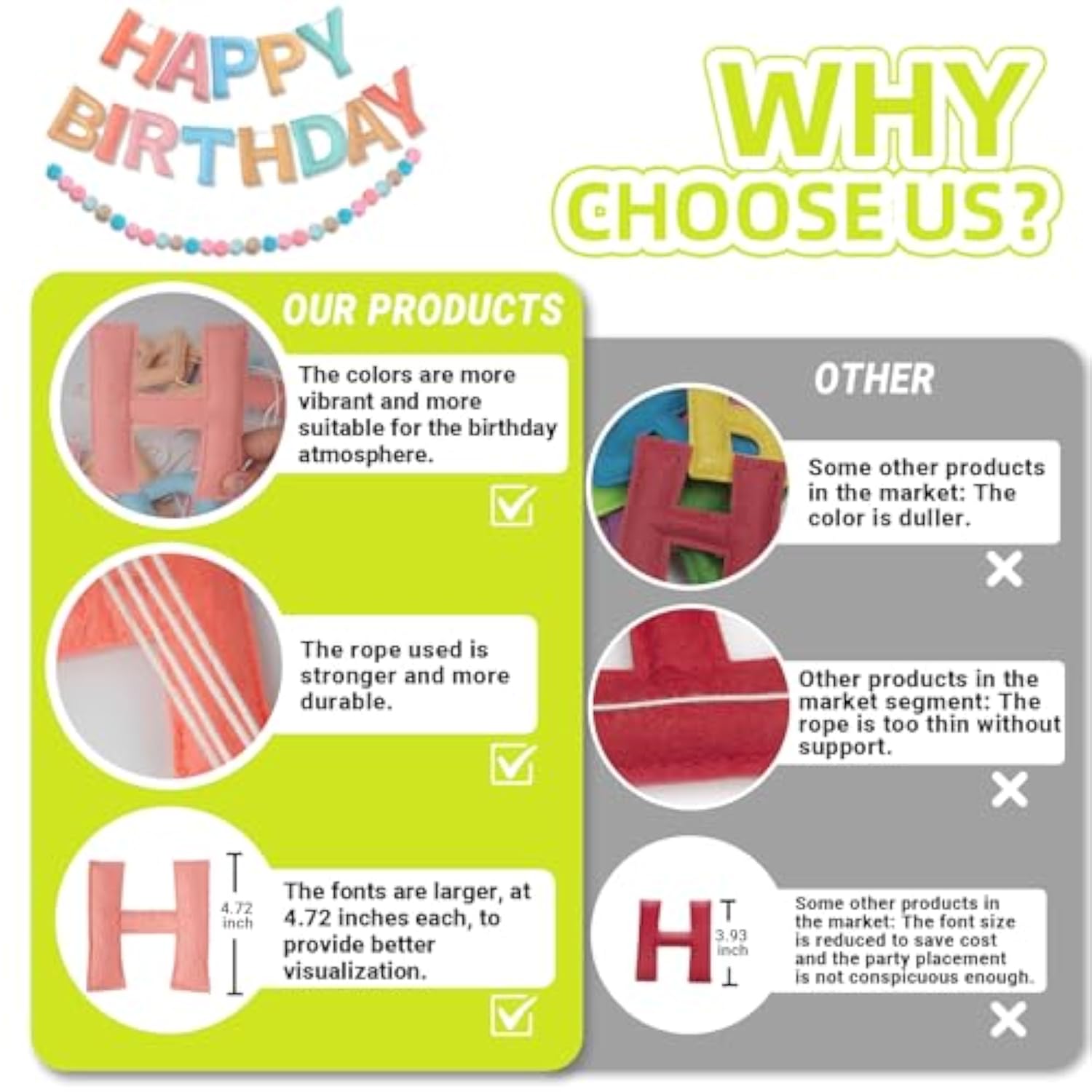 Pre Strung Happy Birthday Banner, Felt Ball Garland Happy Birthday Garland, Macaron Birth Day Decor Party Favor, Macaron String Balls, Resuable Felt Banner