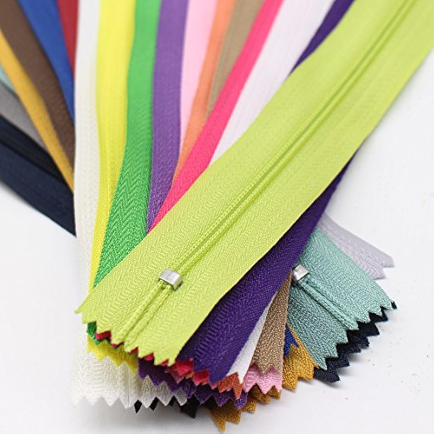 50Pcs 24 Inch (60Cm) Nylon Coil Zippers For Sewing Crafts Tailor Nylon