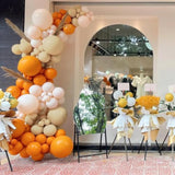 Fall Balloon Garland Kit: 160 Pcs Burnt Orange, Brown & White